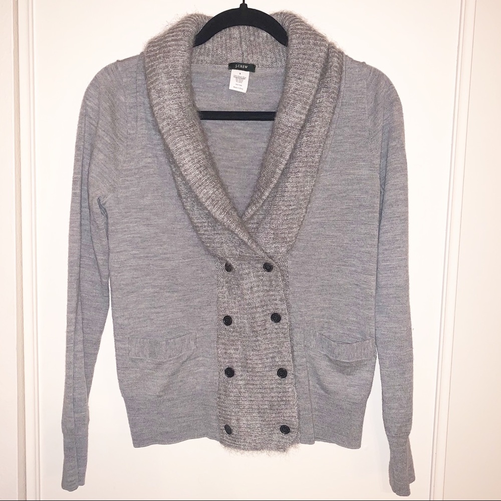 J. Crew Grey 100% Merino Wool Sweater, Small